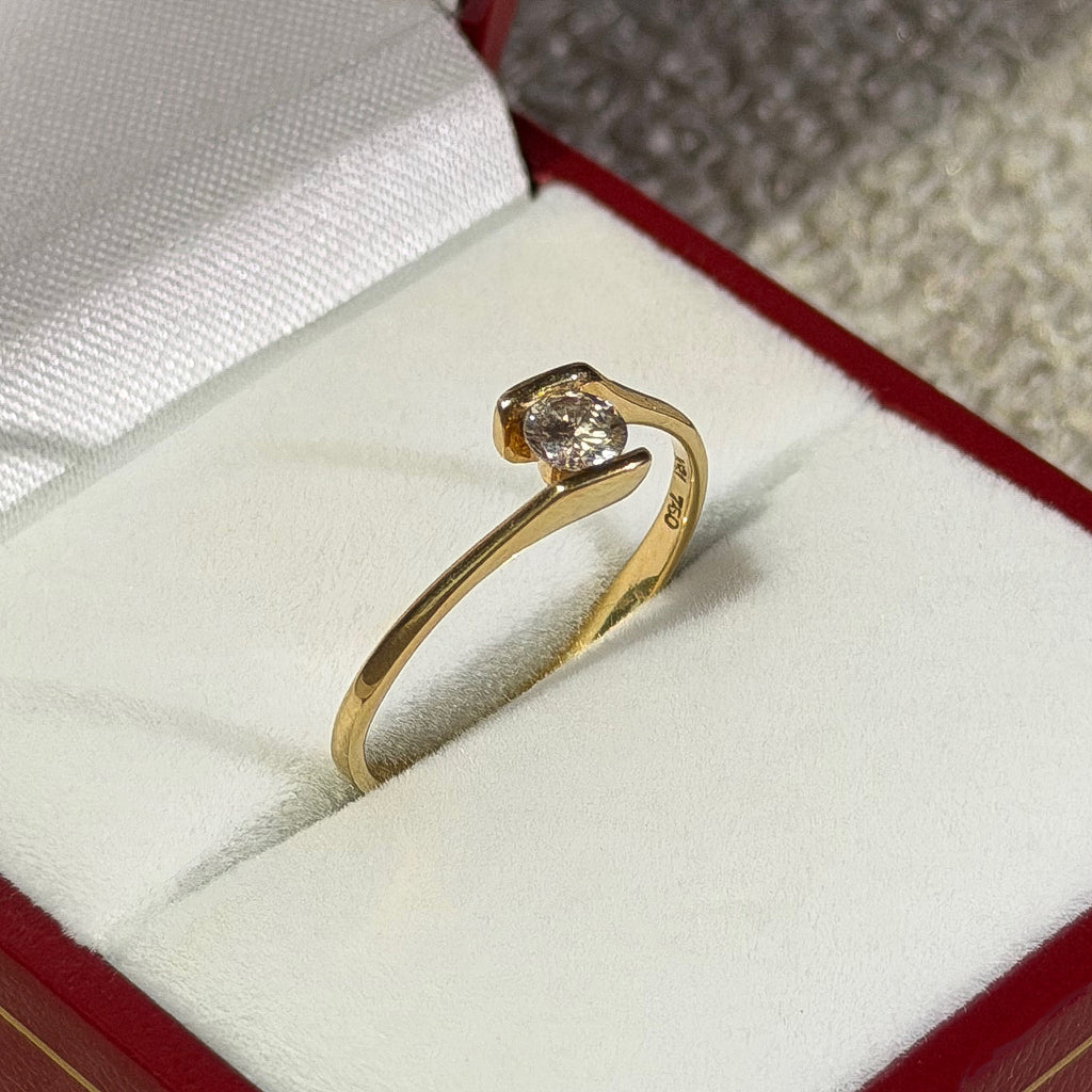 15pt Diamond Vintage Ring | 18ct Solid Gold