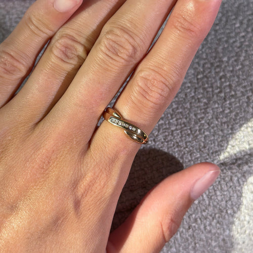 7 Diamond, Solid Gold Ring