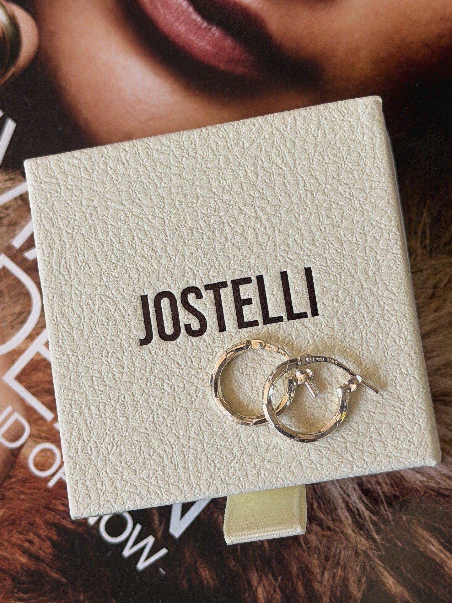 Patterned Silver Hoop Vintage Earrings | Made in Italy