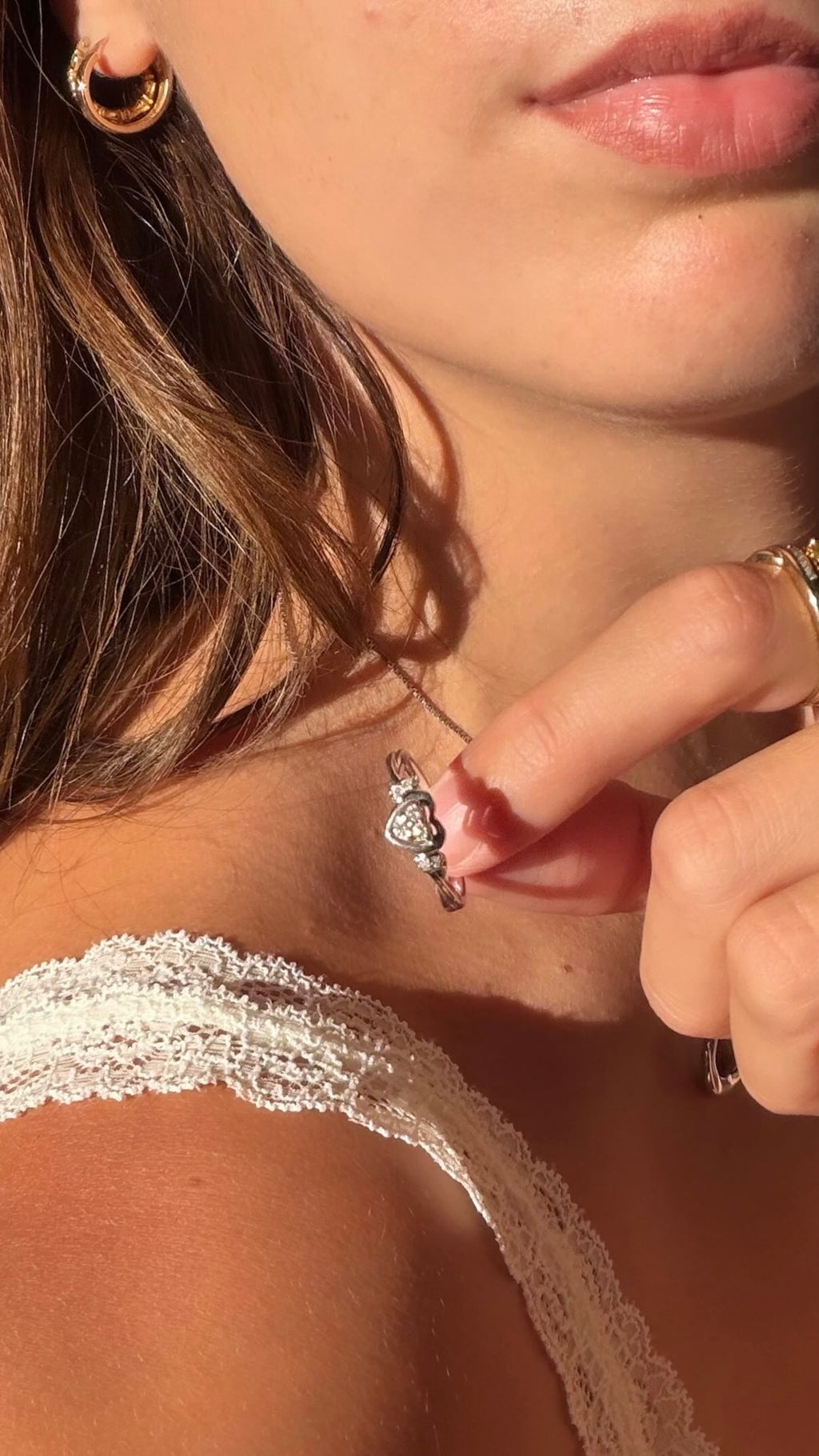 The Harper: 7-Diamond Heart White Gold Ring