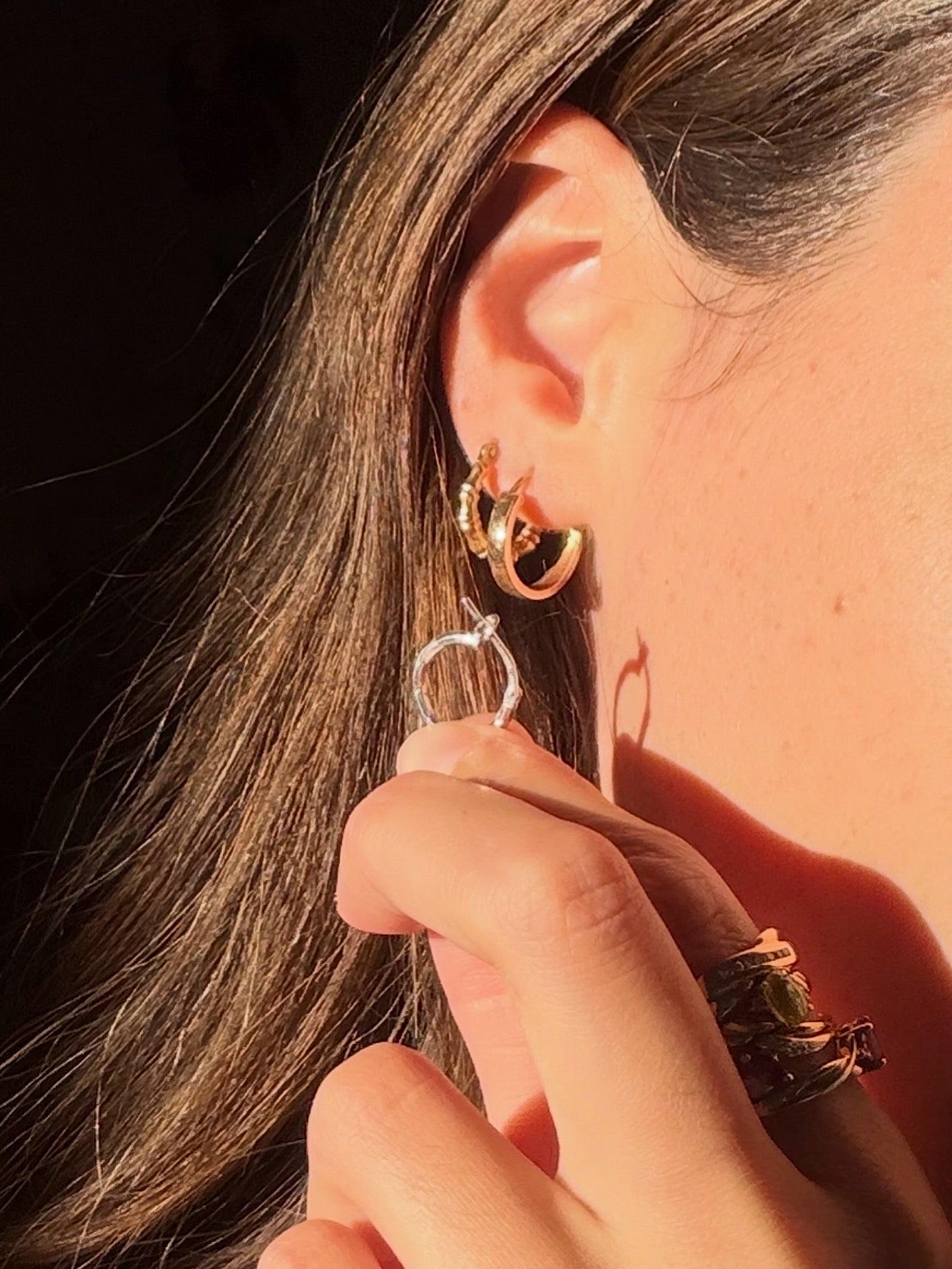 SILVER HOOPS MADE IN ITALY