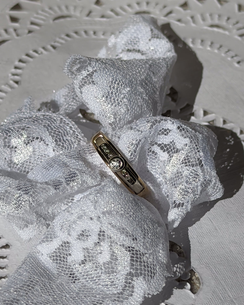 Diamond Bezel and Channel Set Vintage Ring | 9ct Solid Gold