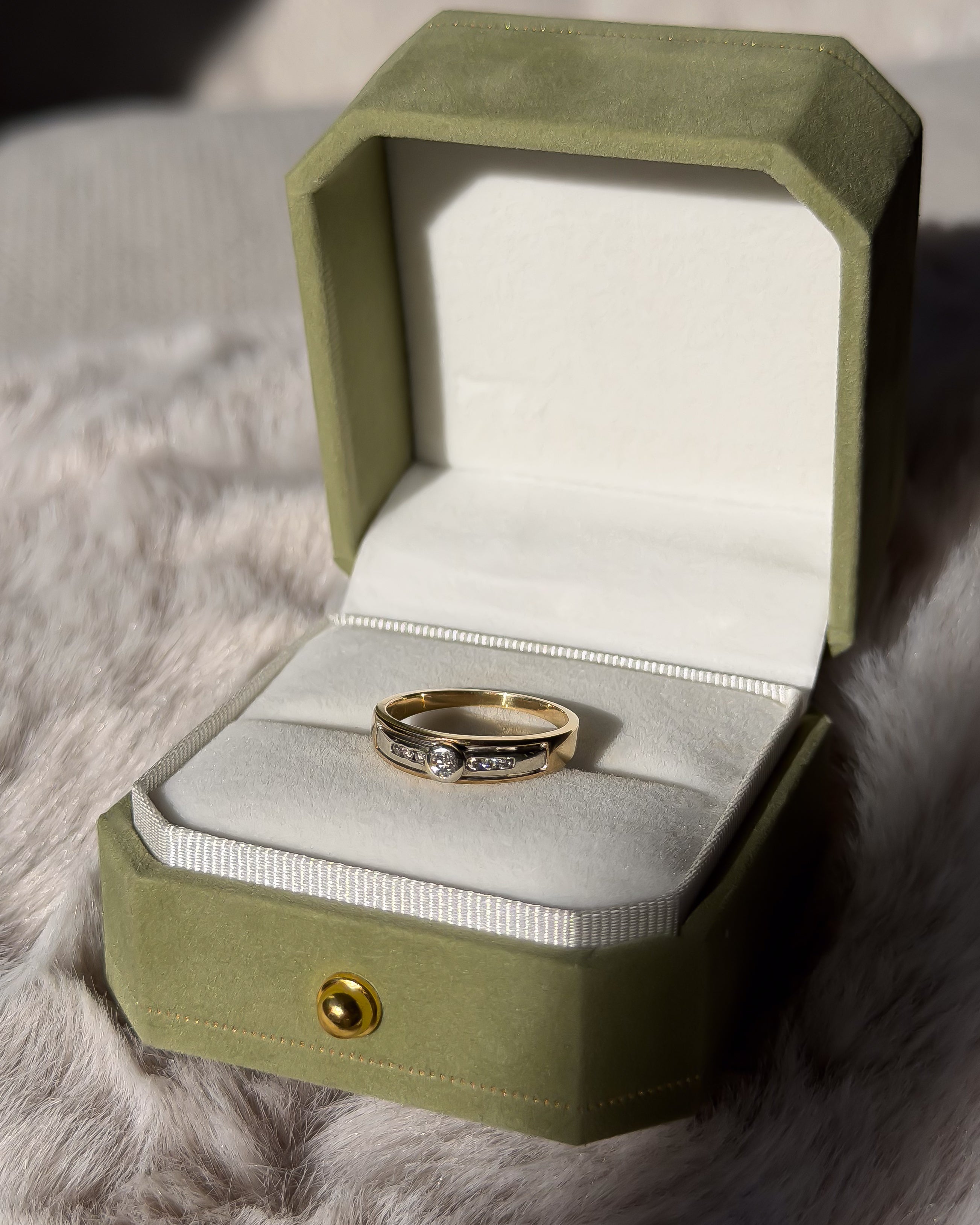 Diamond Bezel and Channel Set Vintage Ring | 9ct Solid Gold