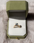 Natural Blue Topaz Solitaire Vintage Ring | 9ct Solid Gold