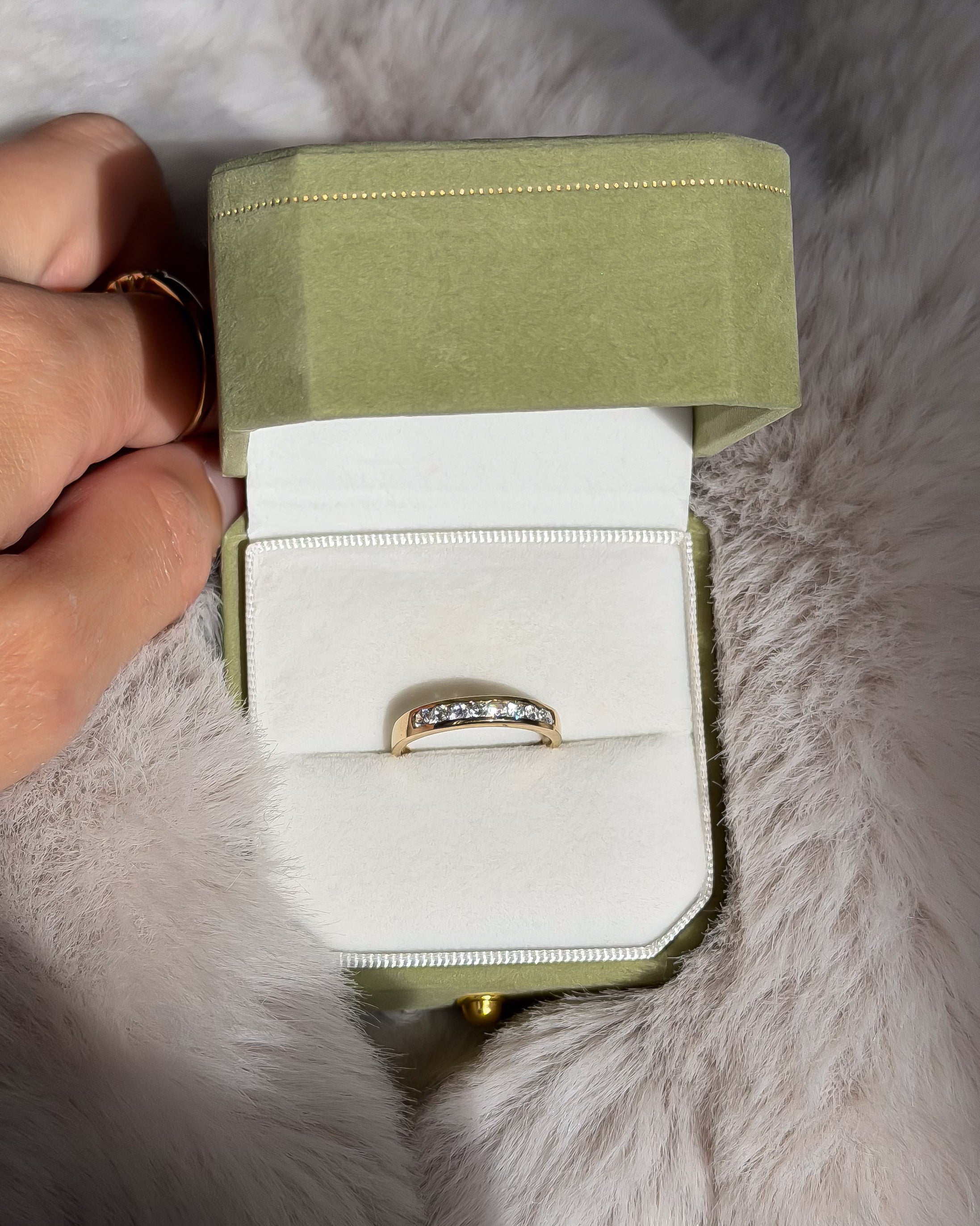 Channel-Set CZ Vintage Ring | 9ct Solid Gold