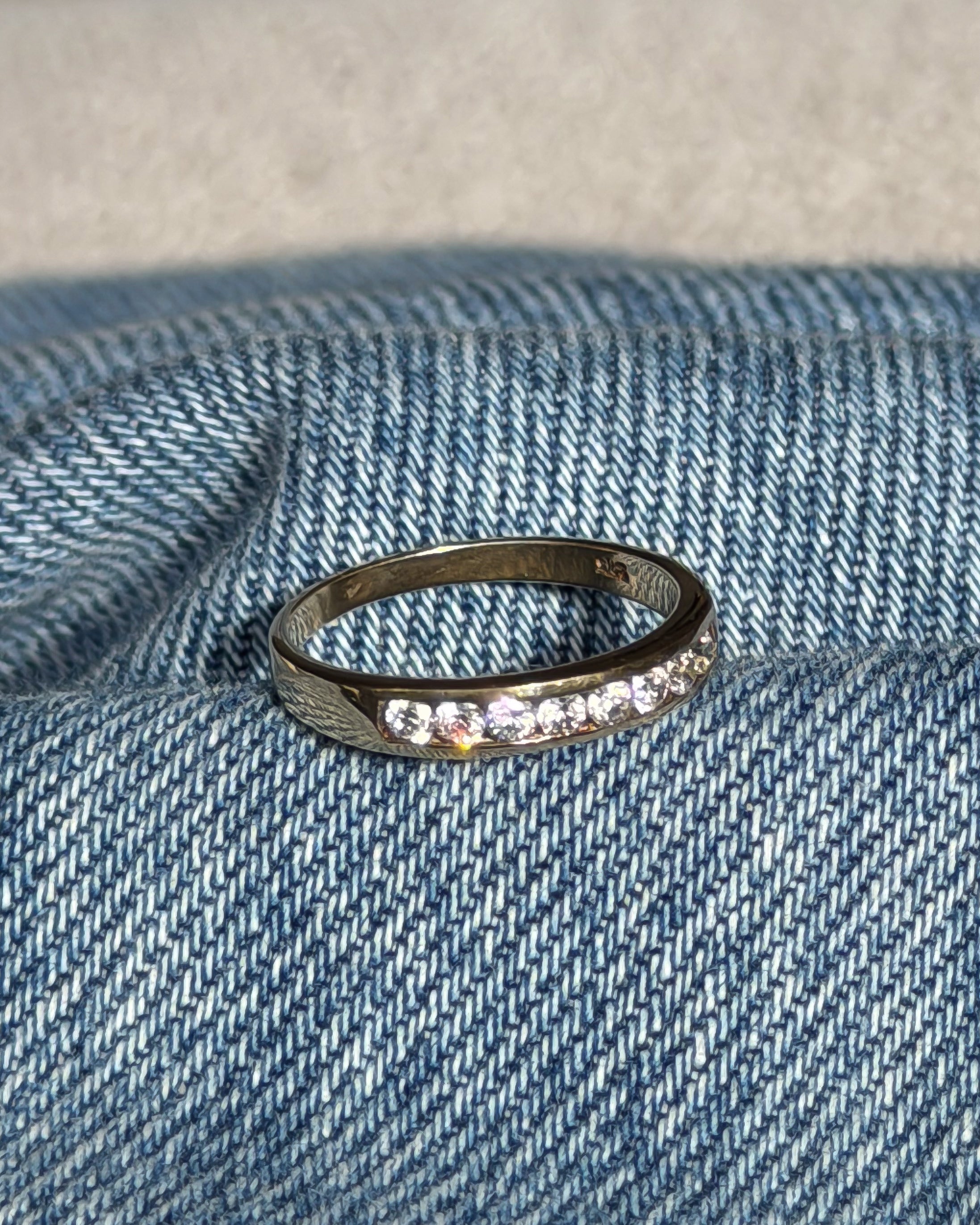 Channel-Set CZ Vintage Ring | 9ct Solid Gold