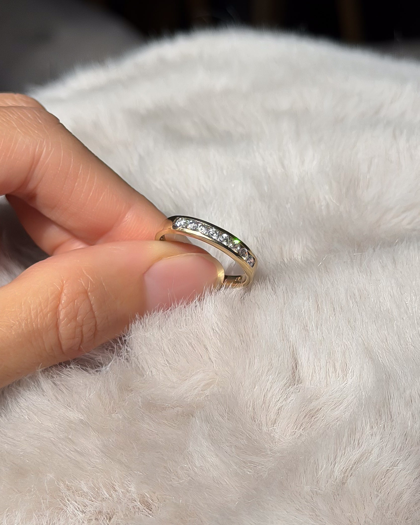 Channel-Set CZ Vintage Ring | 9ct Solid Gold