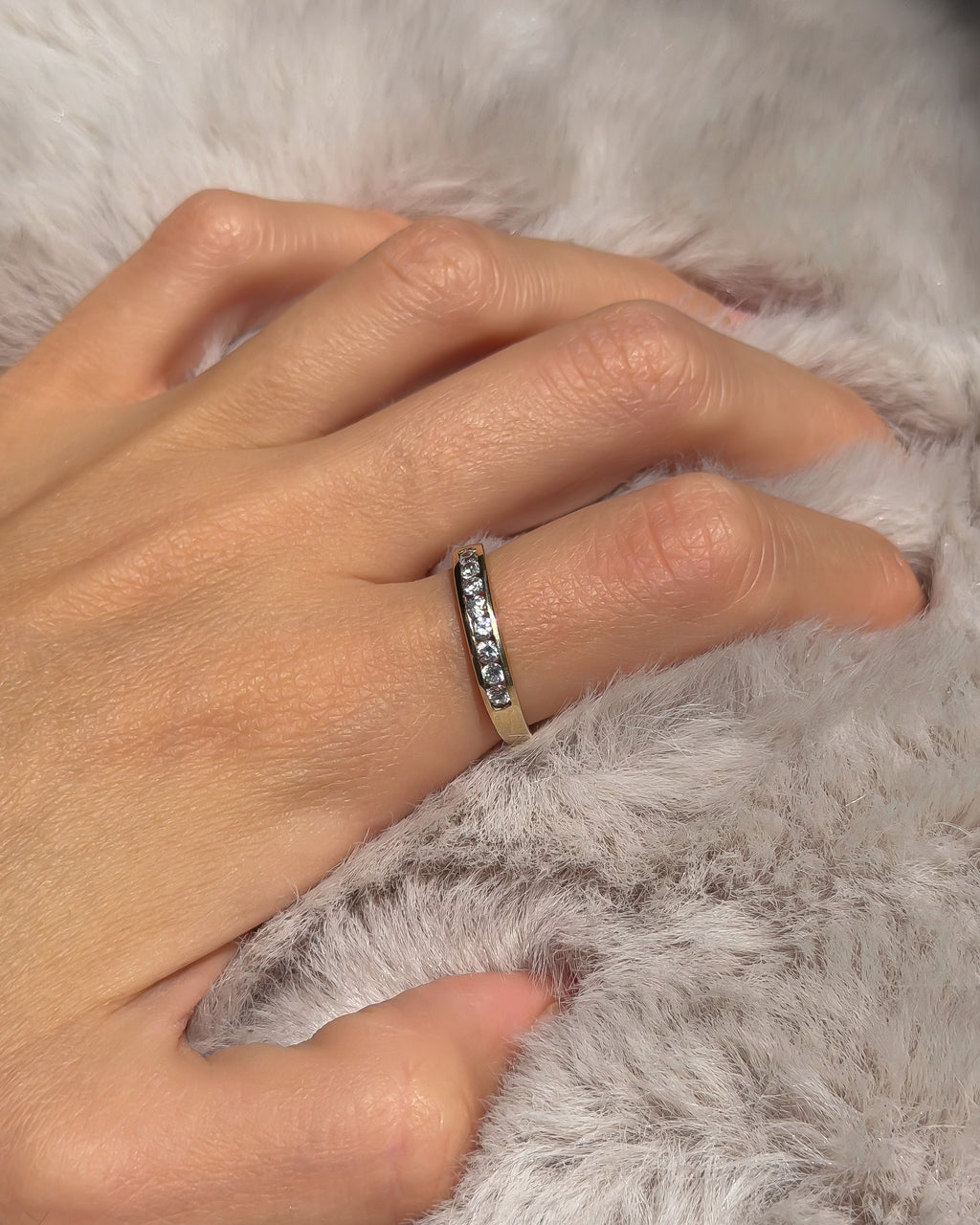 Channel-Set CZ Vintage Ring | 9ct Solid Gold
