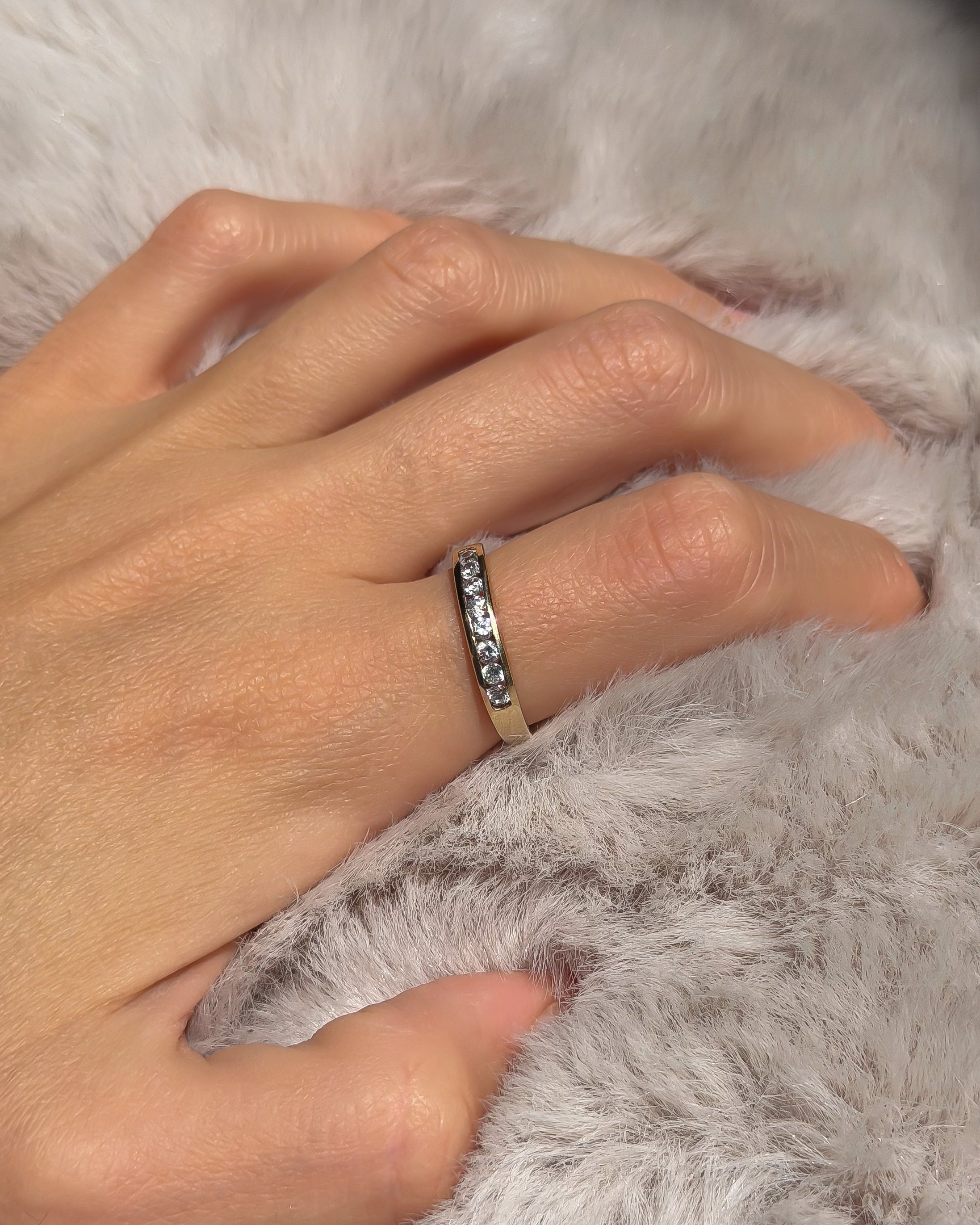 Channel-Set CZ Vintage Ring | 9ct Solid Gold