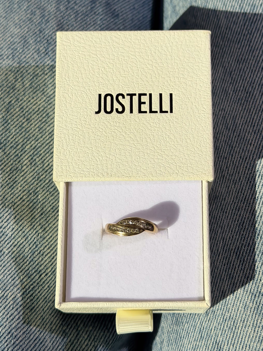 Natural 16 Diamond Solid Gold Ring