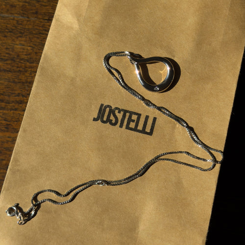 CLEAR STONE 925 SILVER NECKLACE WITH CHAIN