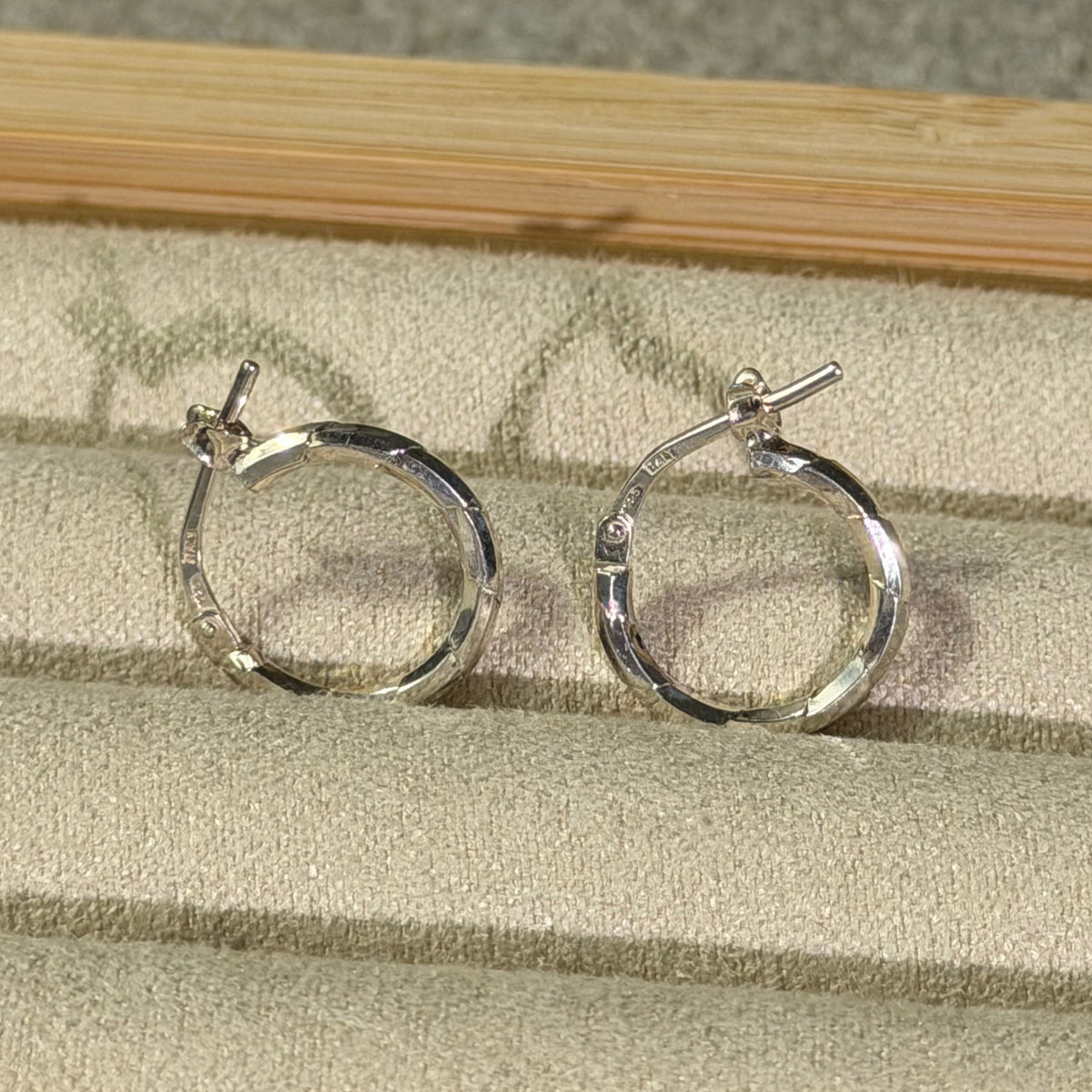TEXTURED 925 SILVER HOOPS FROM ITALY