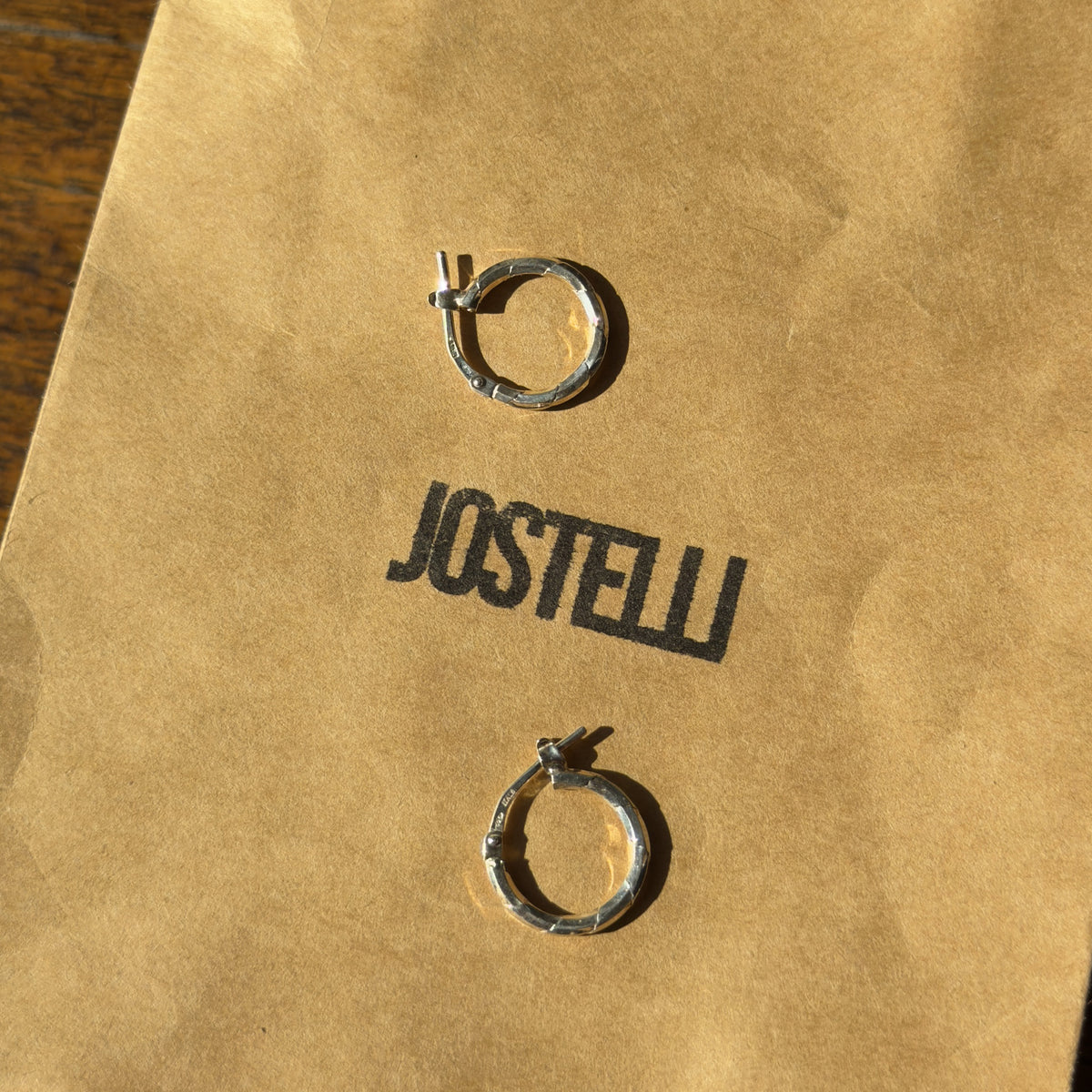 TEXTURED 925 SILVER HOOPS FROM ITALY