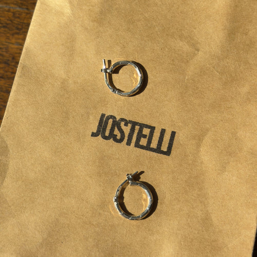 TEXTURED 925 SILVER HOOPS FROM ITALY