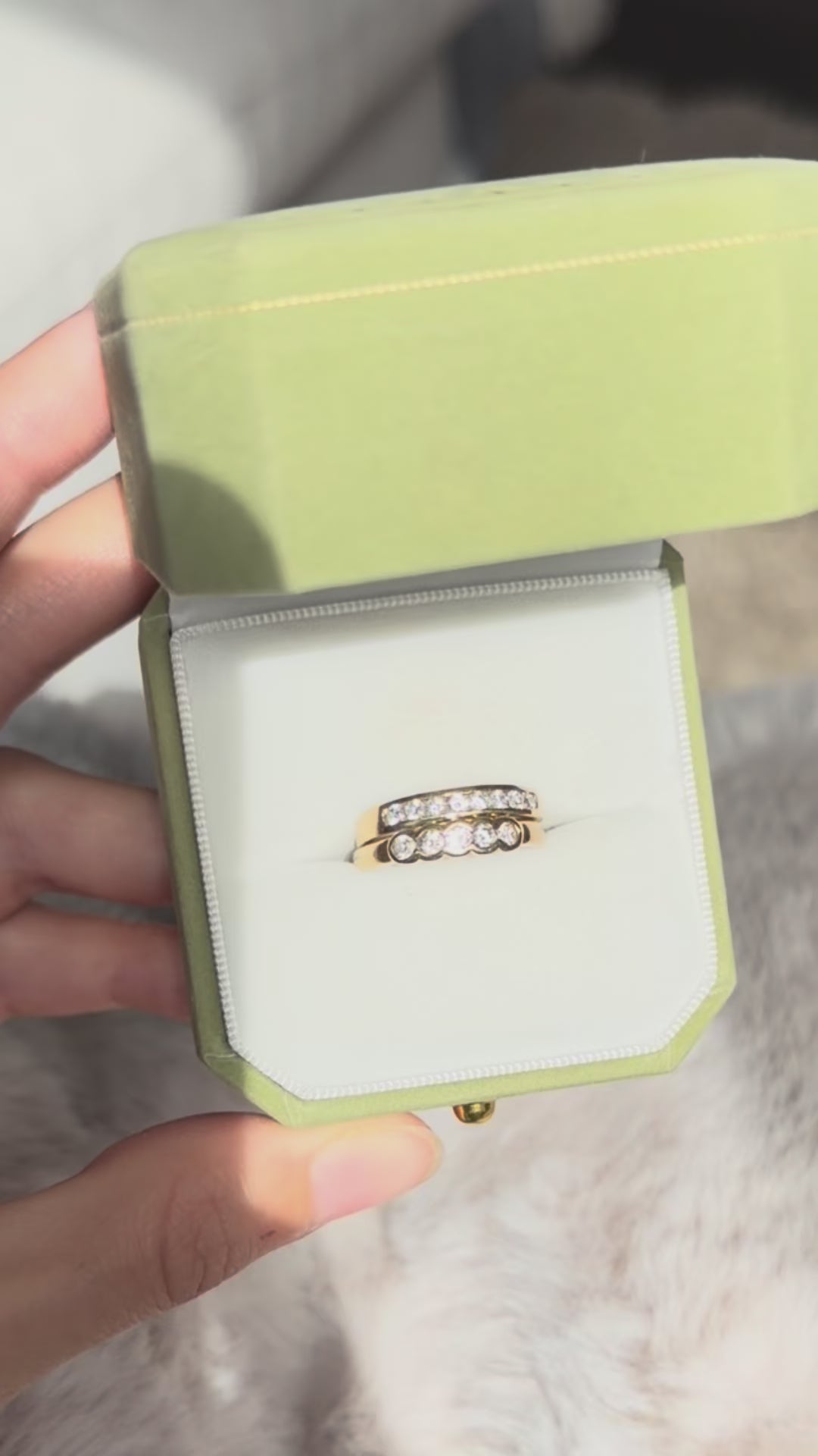 Channel-Set CZ Vintage Ring | 9ct Solid Gold