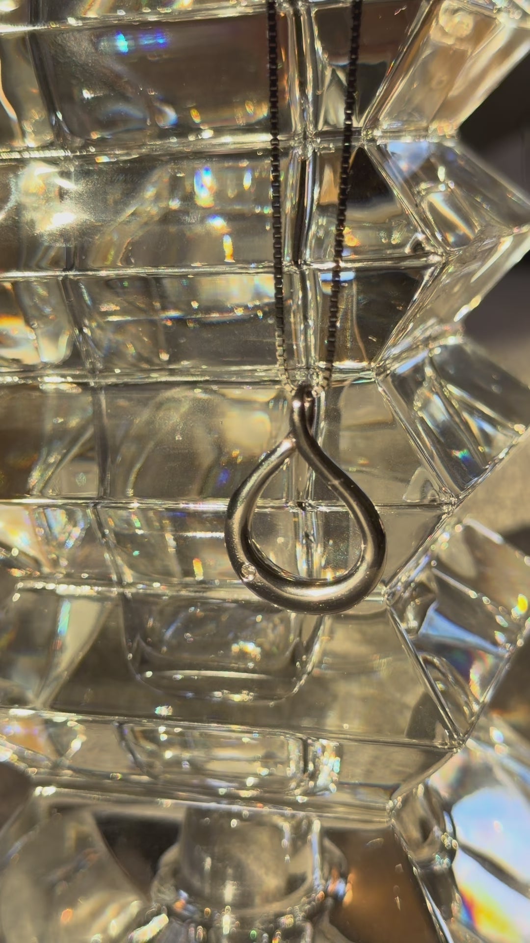 CLEAR STONE 925 SILVER NECKLACE WITH CHAIN