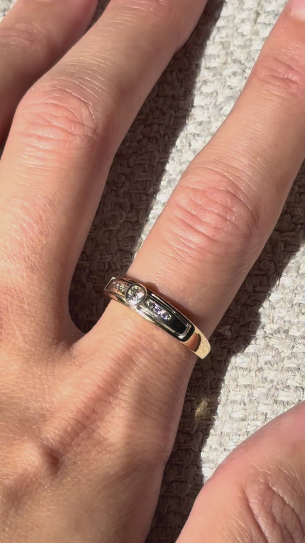 Diamond Bezel and Channel Set Vintage Ring | 9ct Solid Gold