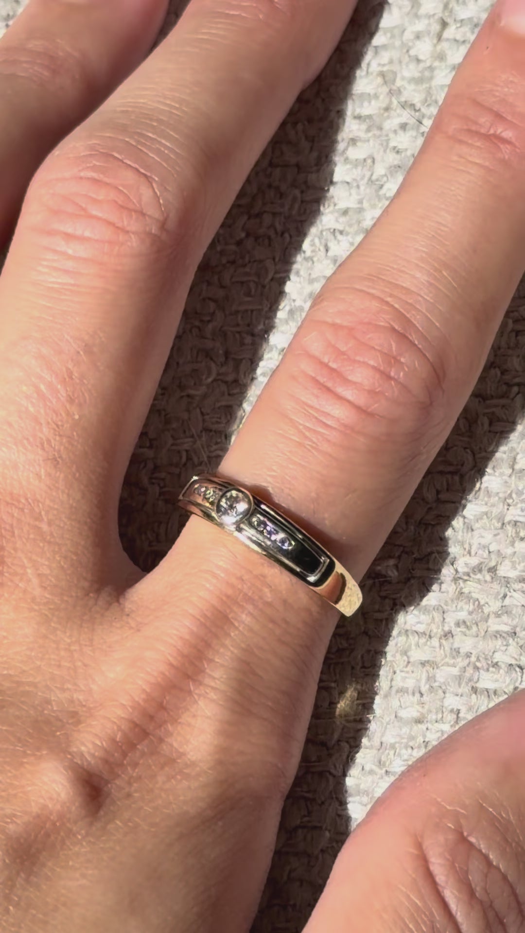 Diamond Bezel and Channel Set Vintage Ring | 9ct Solid Gold