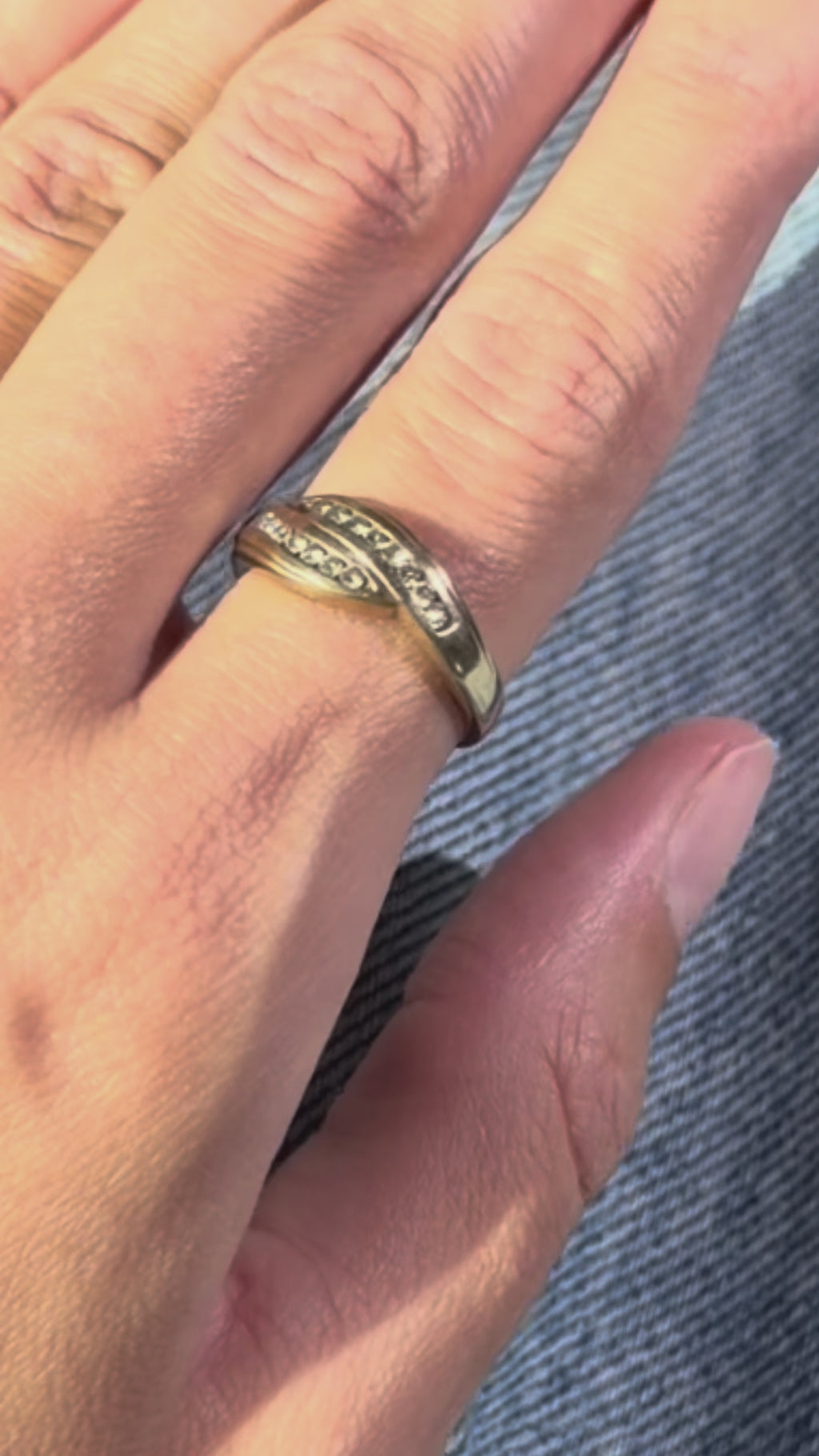 Natural 16 Diamond Solid Gold Ring