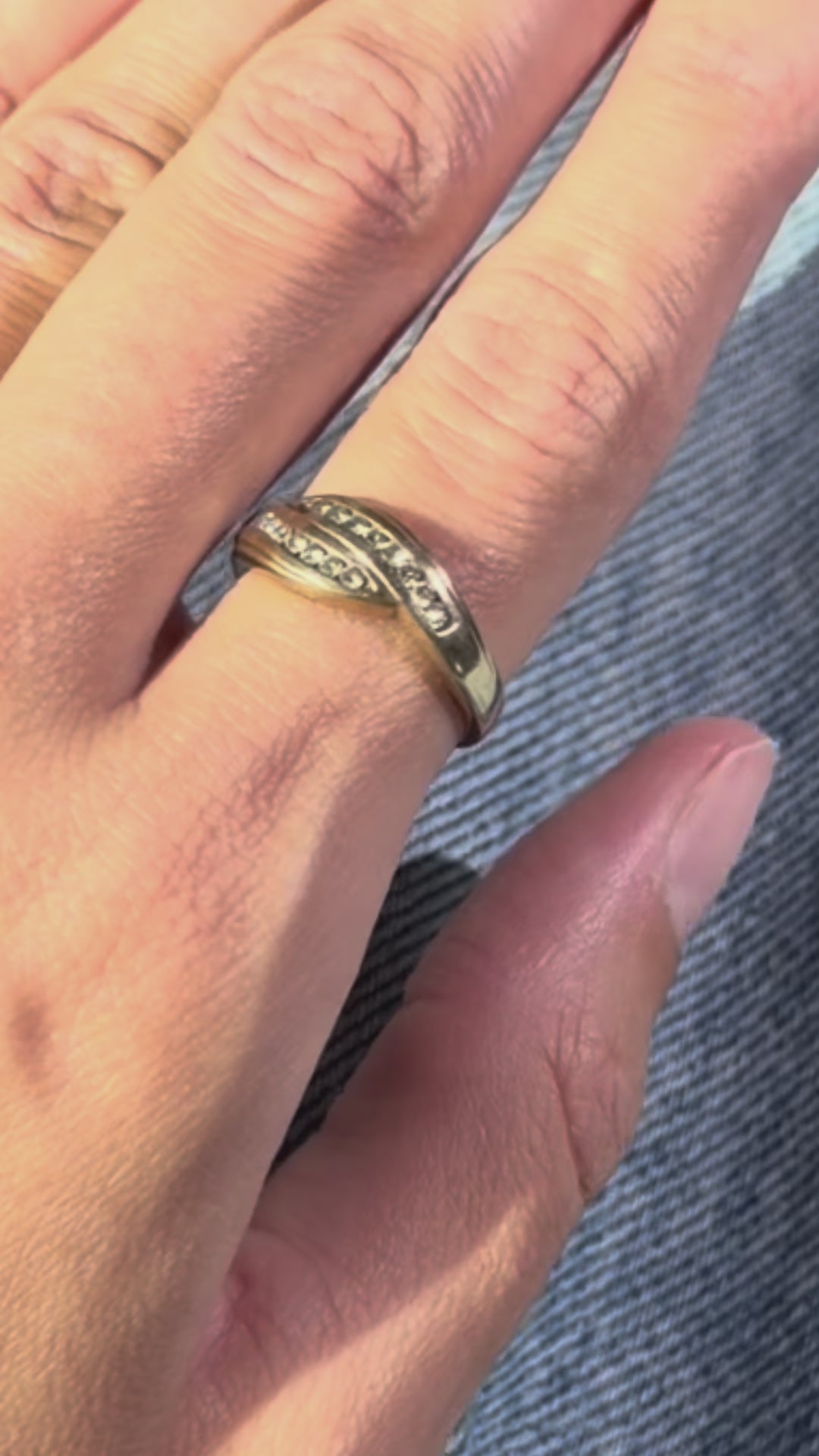 Natural 16 Diamond Solid Gold Ring