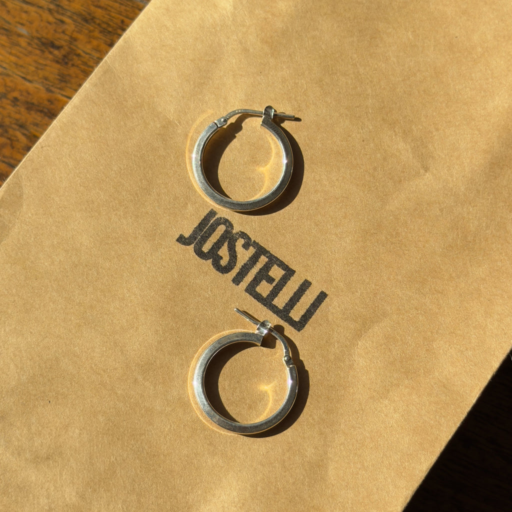 SILVER HOOPS MADE IN ITALY