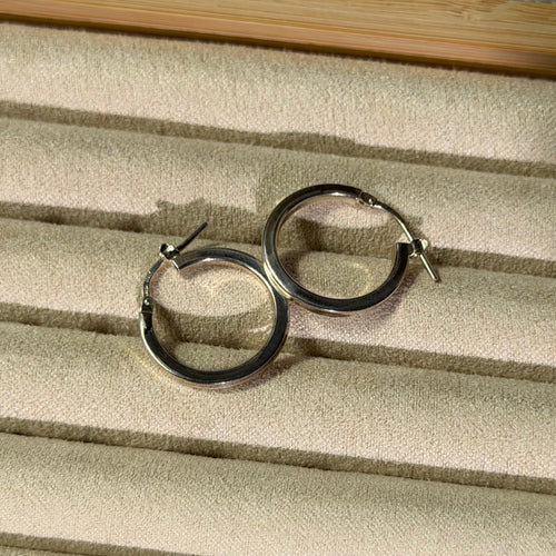 SILVER HOOPS FROM ITALY