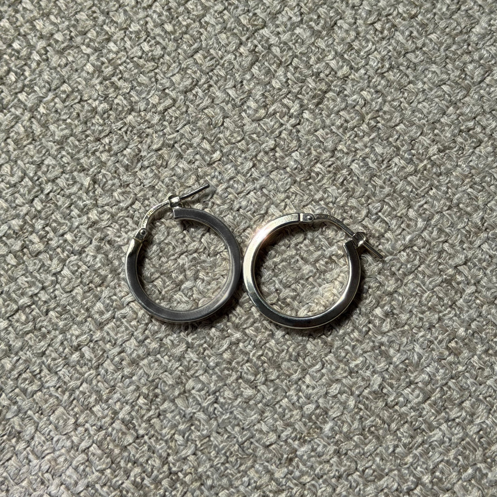 SILVER HOOPS MADE IN ITALY