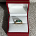 The Georgia: Emerald Solid Gold Diamond Ring