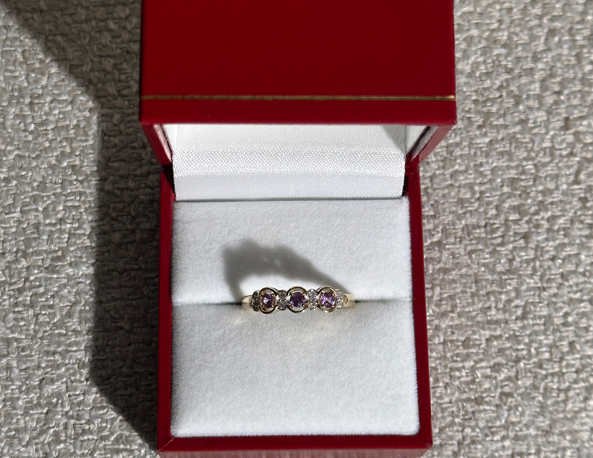 The Layla: Pink Solid Gold Diamond Ring