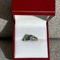 The Topaz Stone Solid Gold 6-Diamond Ring